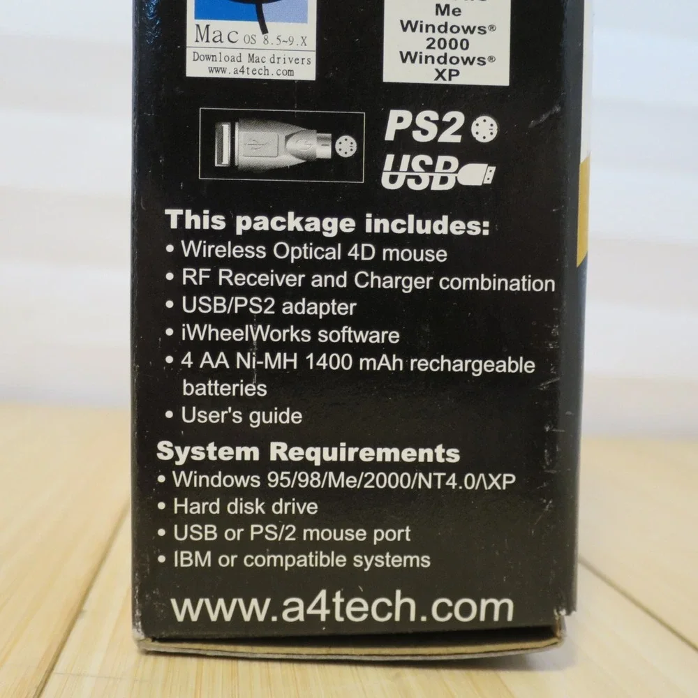 NOS - A4 Tech RFOP-49 RP-649 X800 Wireless Optical Mouse with Dual Scroll Wheels